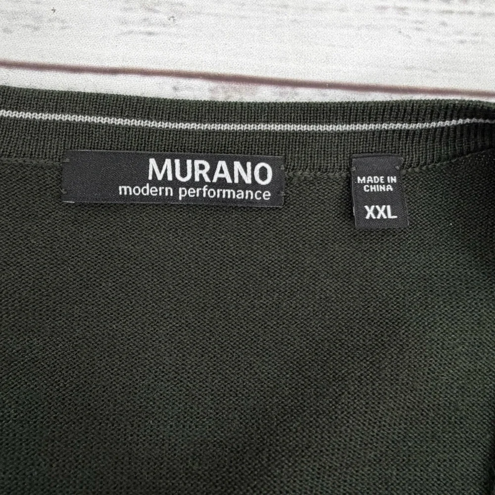 Murano Men’s Size XXL Dark Green V Neck Sweater - Picture 8 of 12